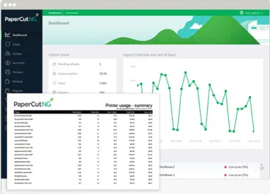 Papercut, Admin Interface Reports, Pear Tree  Enterprises