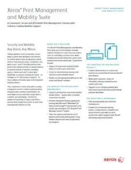 Mobility Suite, mobile print, Xerox, Pear Tree  Enterprises